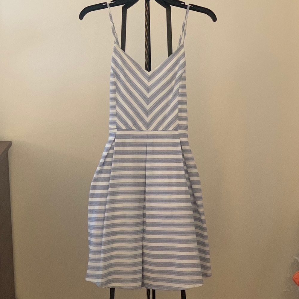 Blue and White Dress